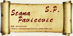 Stana Pavičević vizit kartica